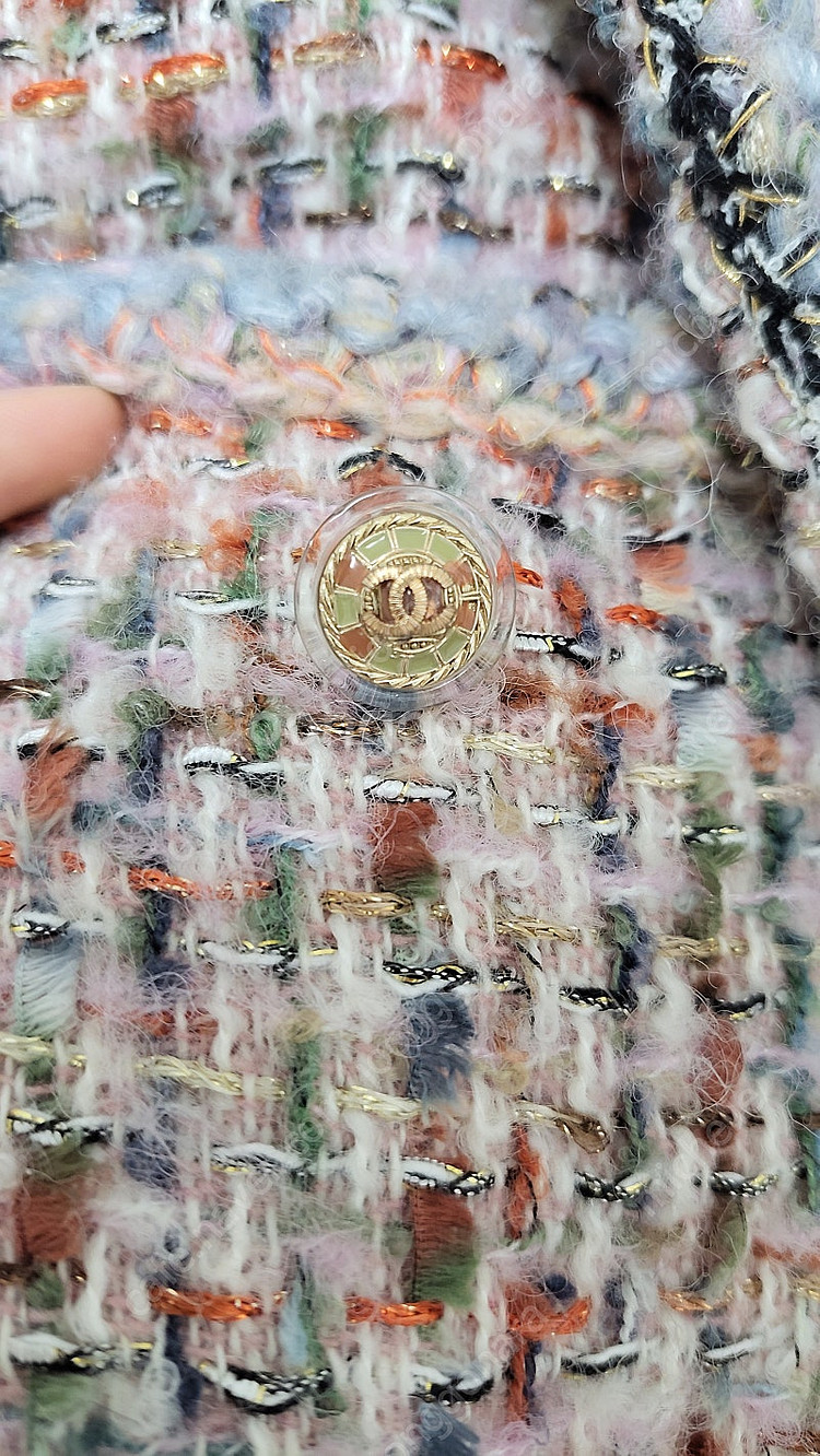 빈티지 샤넬 트위드 자켓--2